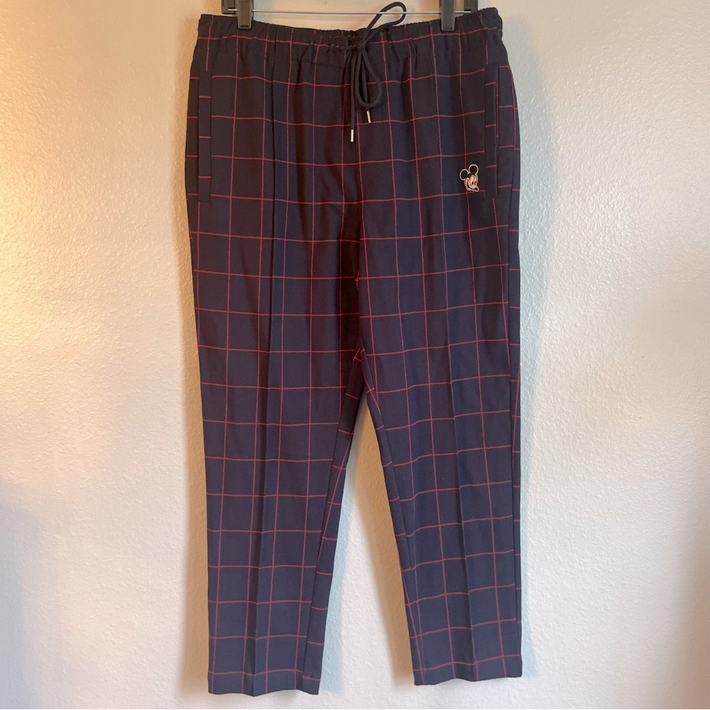 Disney X Forever 21 Men’s Plaid Tapered Ankle Pants Drawstring Waist Large